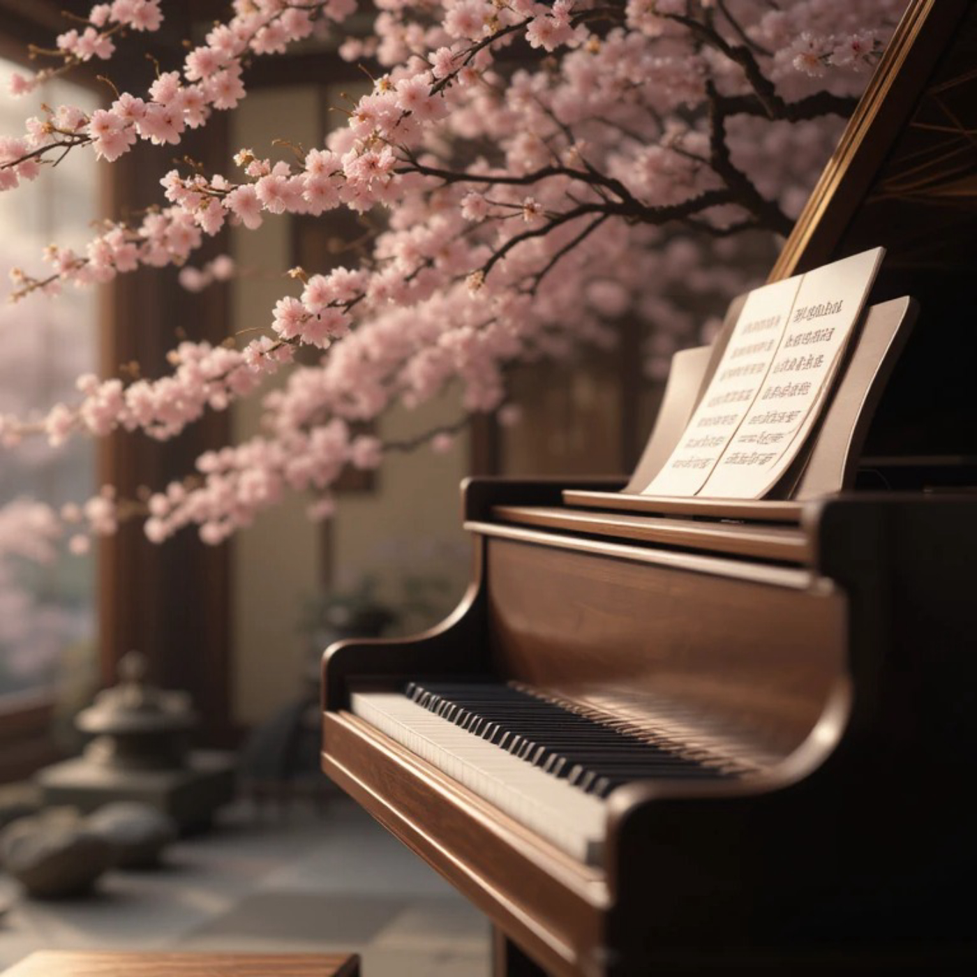 [1 Hour] Beautiful Japanese Piano Music ~ Relaxing Music for Sleeping And Studying cover art